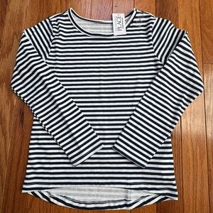 The Children’s Place Navy Blue & White Striped Long Sleeve Shirt